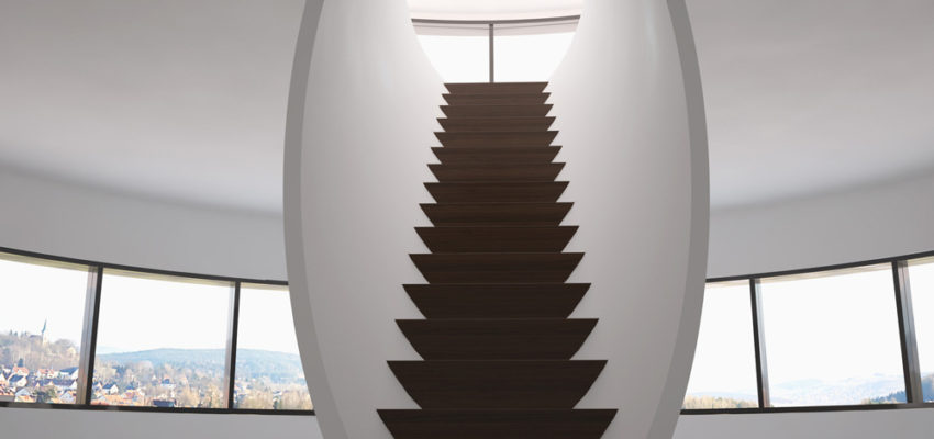 Индивидуальная бетонная монолитная лестница компании «StairsSPB»